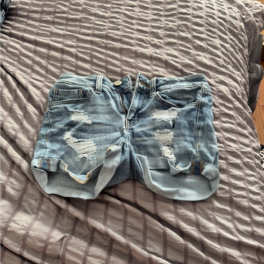 Distressed Denim Women Shorts